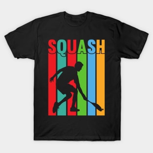 Colourful Squash Player Design T-Shirt